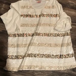 Quaker factory three-quarter length sleeve shirt